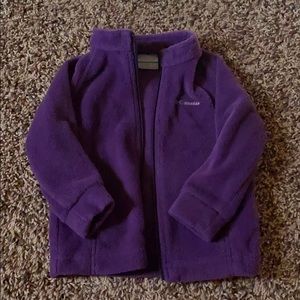 Purple fleece Columbia jacket.